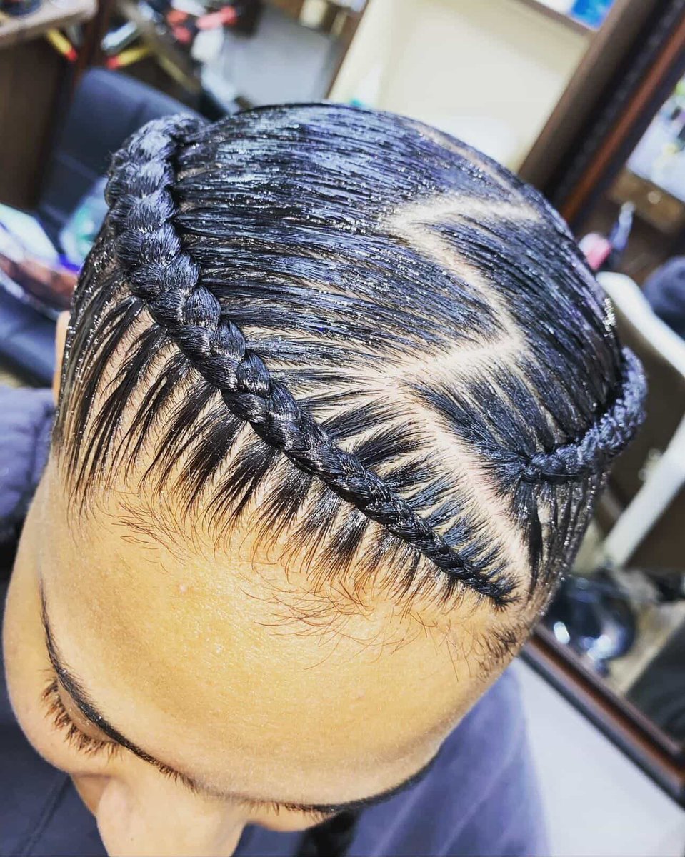 Stitch cornrow install