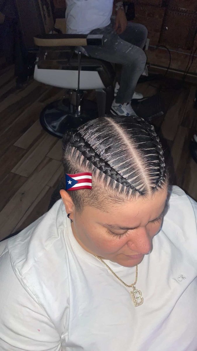 Two-cornrow stitch braids